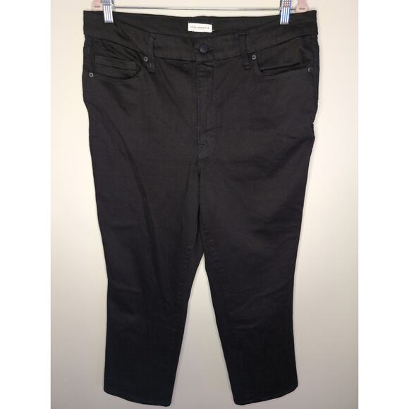 Good American Curve Straight never fade high rise black denim jeans 16 - Picture 1 of 10